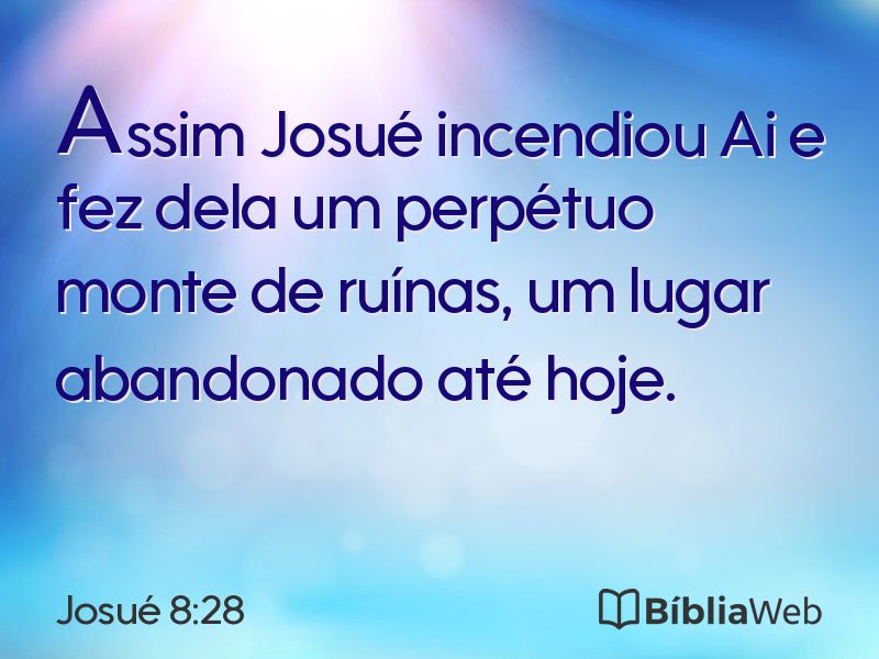 Josué 8:28 em imagem para compartilhar