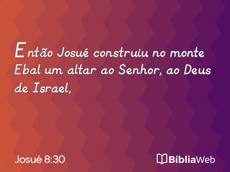 Josué 8:30 em imagem para compartilhar
