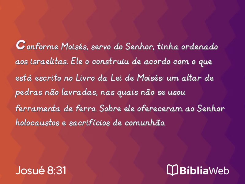 Josué 8:31 em imagem para compartilhar