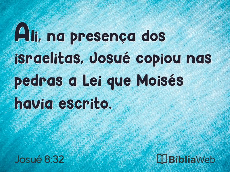 Josué 8:32 em imagem para compartilhar