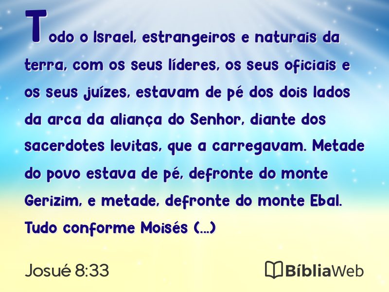 Josué 8:33 em imagem para compartilhar