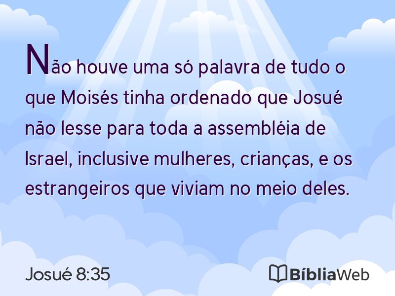 Josué 8:35 em imagem para compartilhar