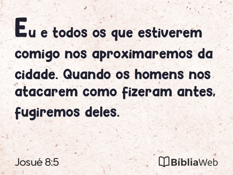 Josué 8:5 em imagem para compartilhar