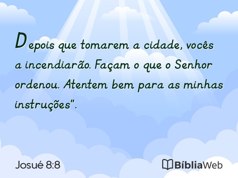 Josué 8:8 em imagem para compartilhar