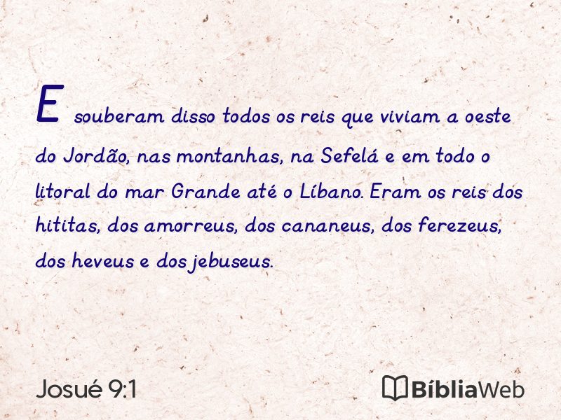 Josué 9:1 em imagem para compartilhar