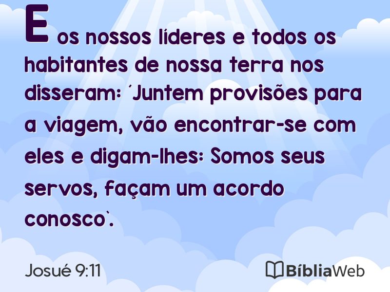 Josué 9:11 em imagem para compartilhar