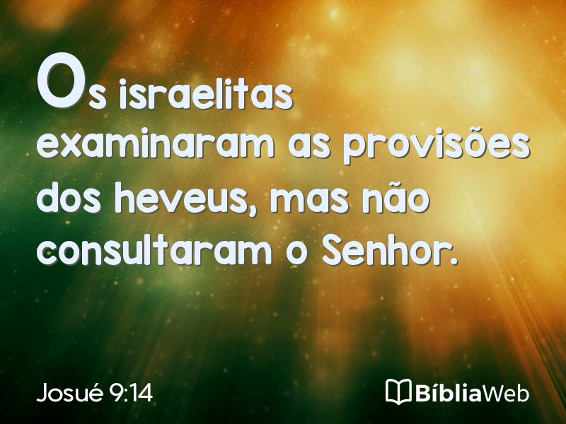 Josué 9:14 em imagem para compartilhar
