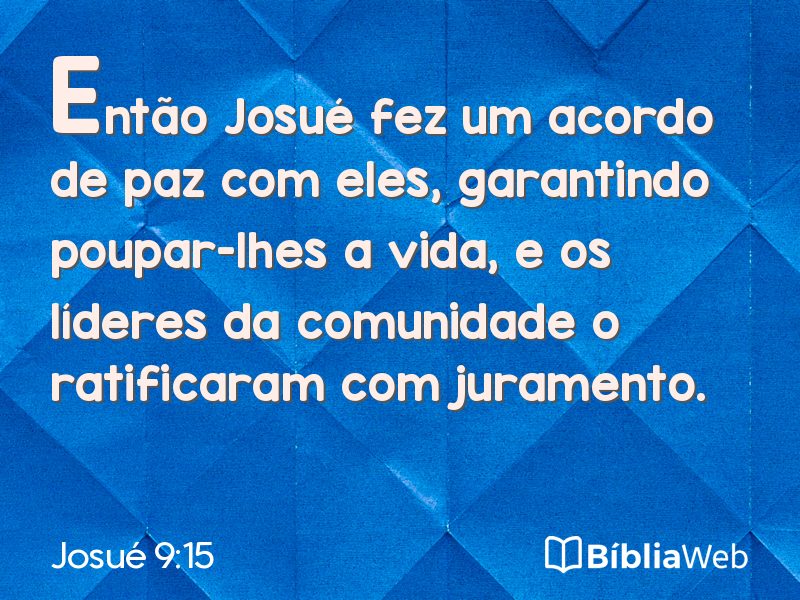 Josué 9:15 em imagem para compartilhar