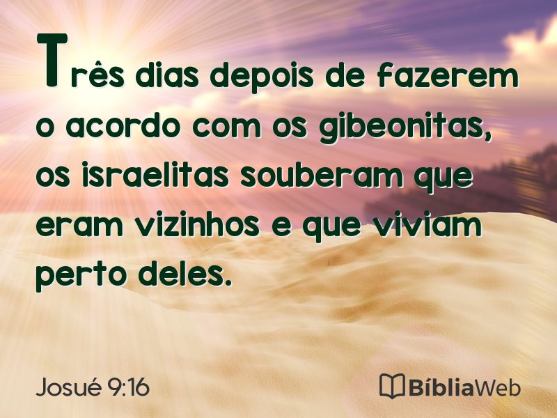 Josué 9:16 em imagem para compartilhar