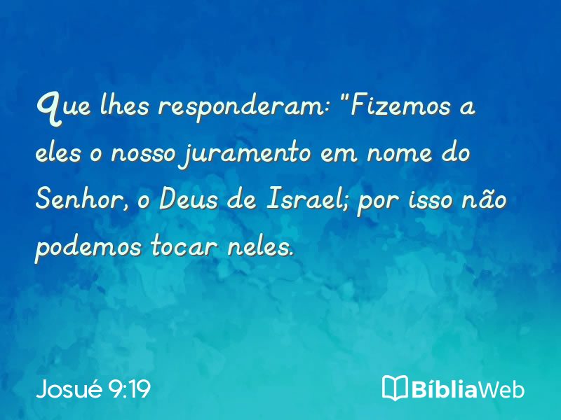 Josué 9:19 em imagem para compartilhar