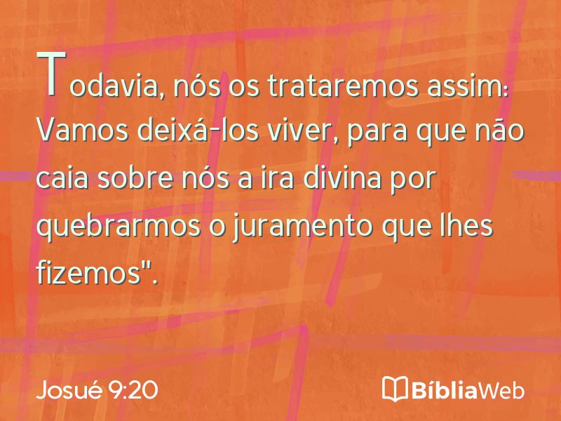 Josué 9:20 em imagem para compartilhar