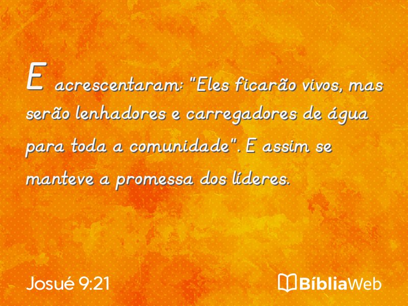 Josué 9:21 em imagem para compartilhar