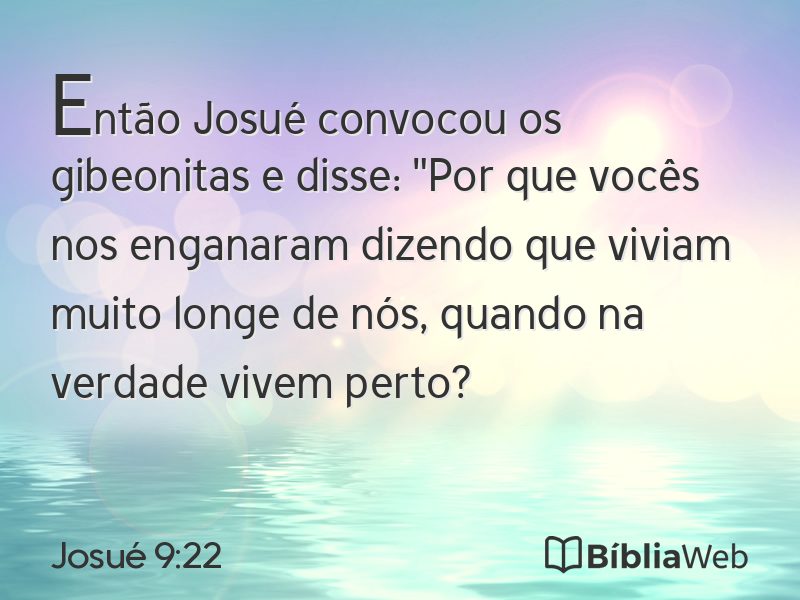 Josué 9:22 em imagem para compartilhar