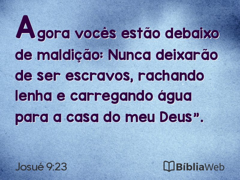 Josué 9:23 em imagem para compartilhar