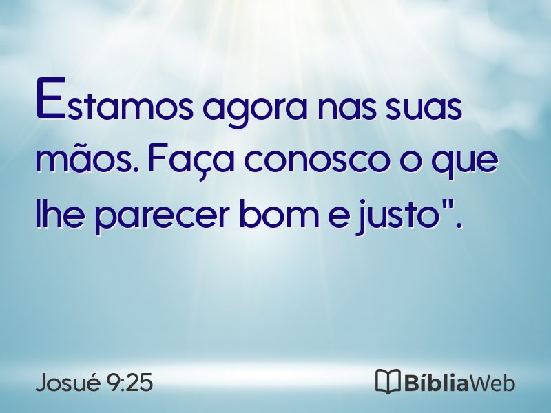 Josué 9:25 em imagem para compartilhar