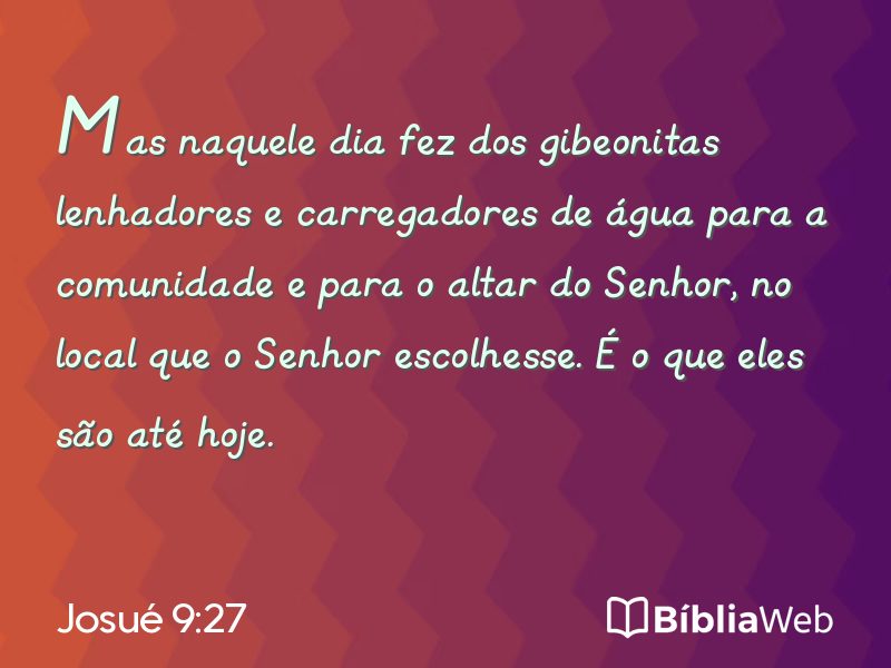 Josué 9:27 em imagem para compartilhar