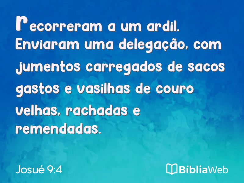 Josué 9:4 em imagem para compartilhar