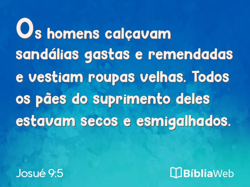 Josué 9:5 em imagem para compartilhar