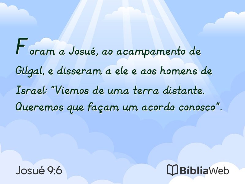 Josué 9:6 em imagem para compartilhar