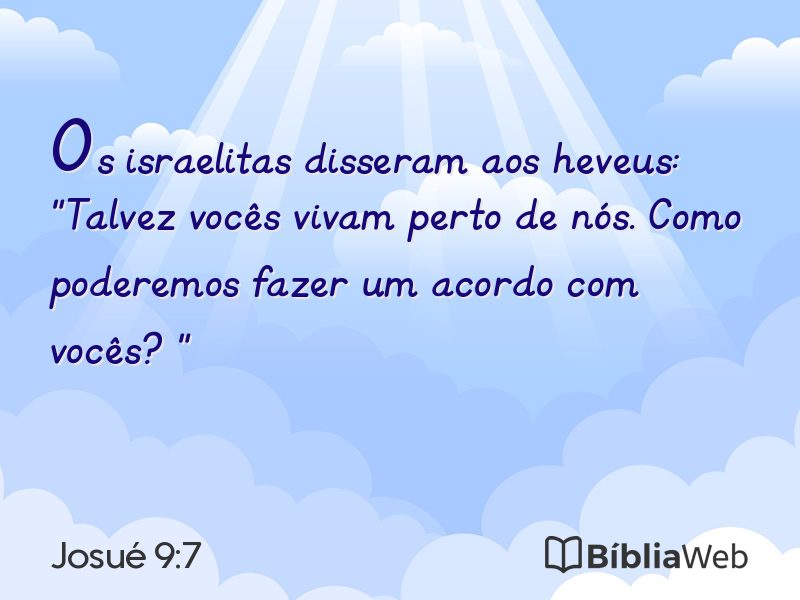 Josué 9:7 em imagem para compartilhar