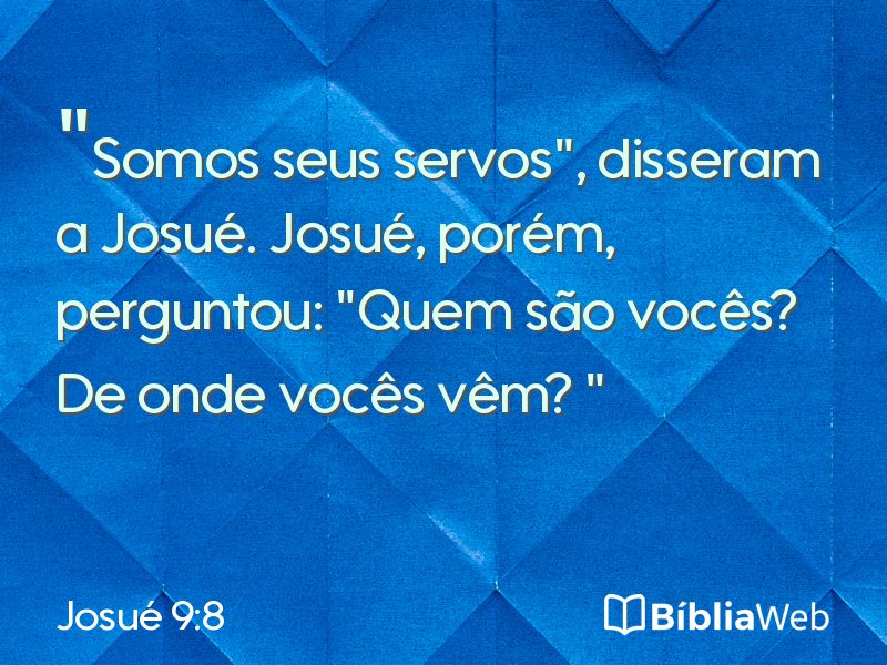 Josué 9:8 em imagem para compartilhar