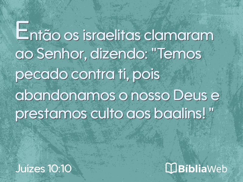 Juízes 10:10 em imagem para compartilhar