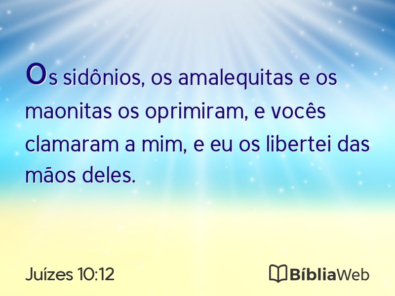 Juízes 10:12 em imagem para compartilhar