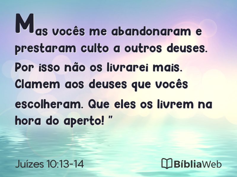 Juízes 10:13-14 em imagem para compartilhar