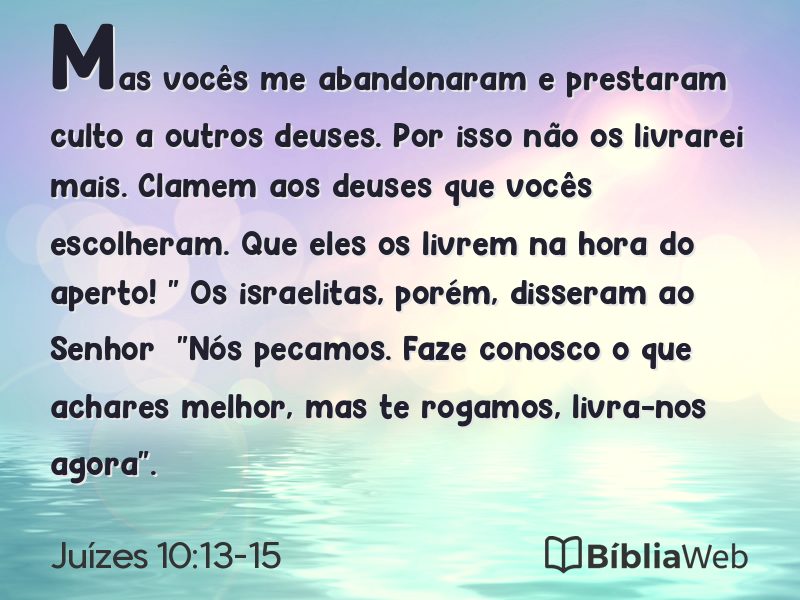 Juízes 10:13-15 em imagem para compartilhar