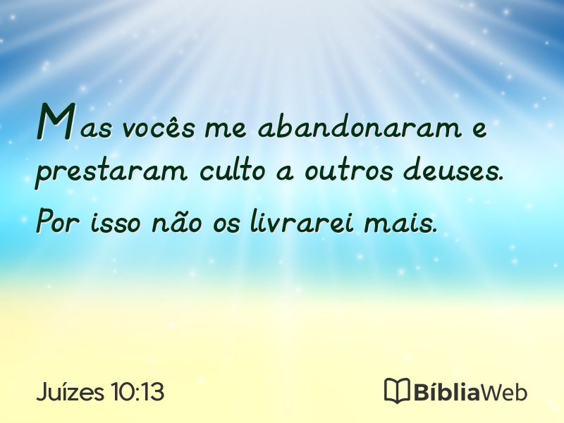 Juízes 10:13 em imagem para compartilhar