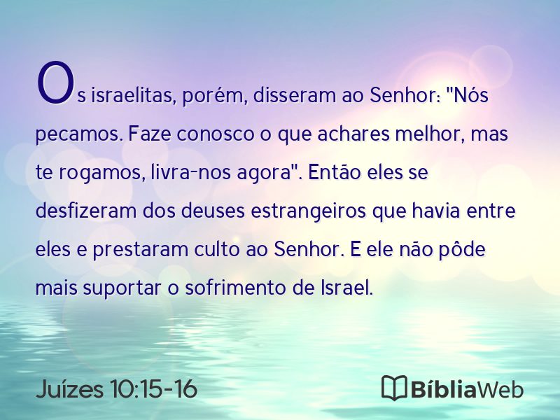 Juízes 10:15-16 em imagem para compartilhar