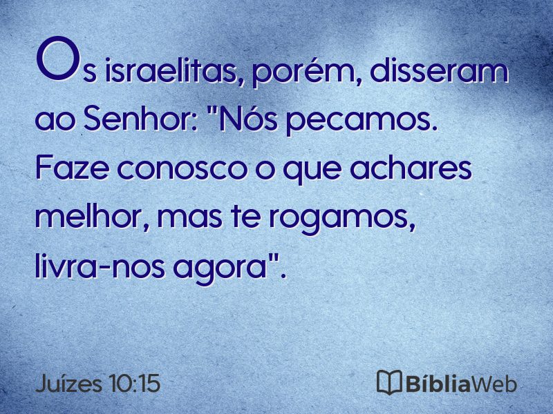 Juízes 10:15 em imagem para compartilhar