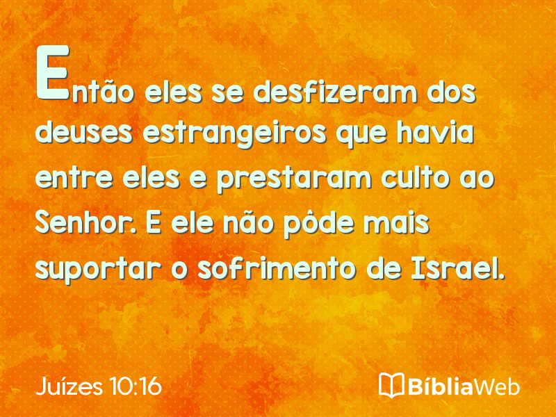 Juízes 10:16 em imagem para compartilhar