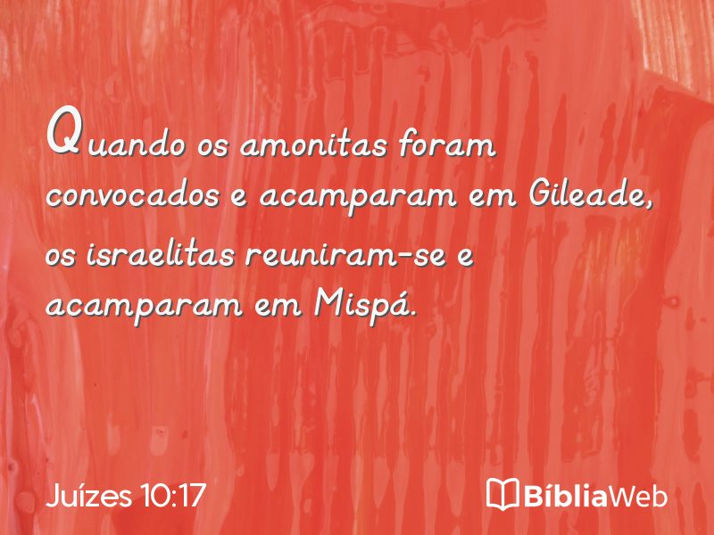 Juízes 10:17 em imagem para compartilhar