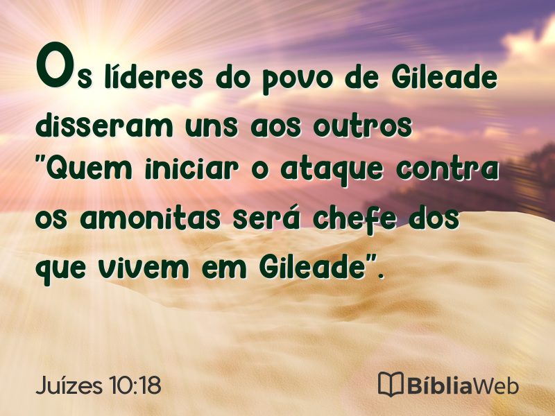 Juízes 10:18 em imagem para compartilhar