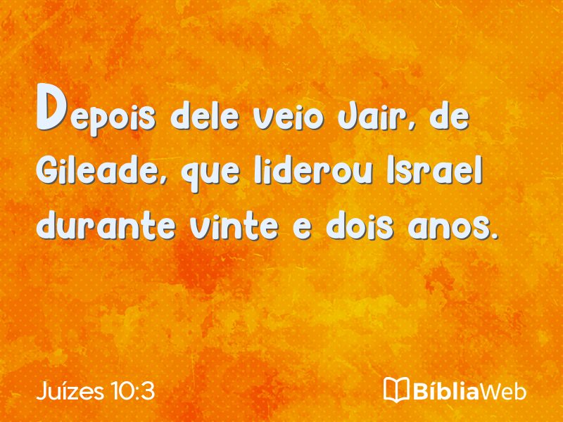 Juízes 10:3 em imagem para compartilhar