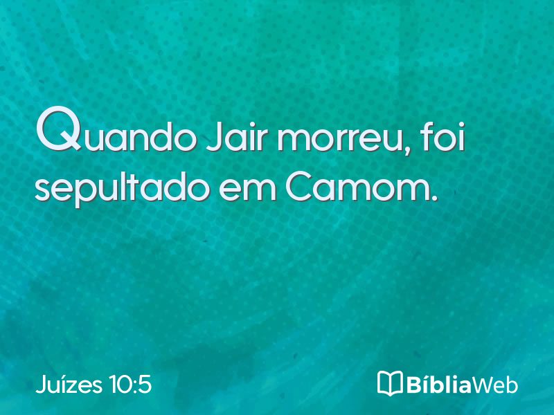 Juízes 10:5 em imagem para compartilhar