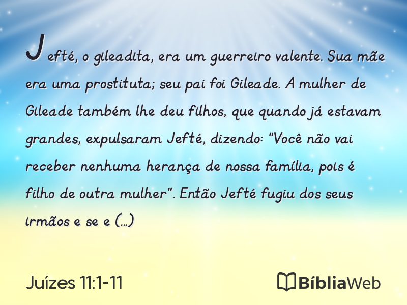 Juízes 11:1-11 em imagem para compartilhar