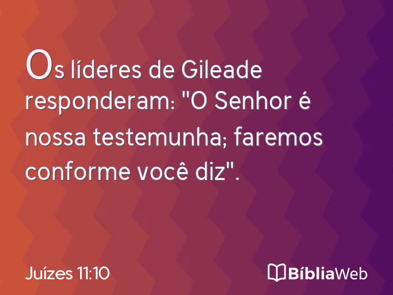 Juízes 11:10 em imagem para compartilhar