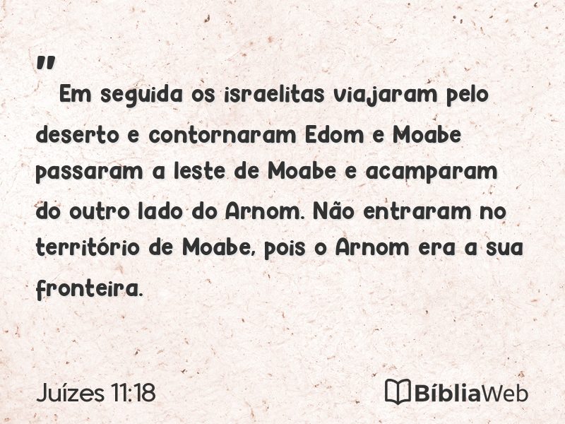 Juízes 11:18 em imagem para compartilhar