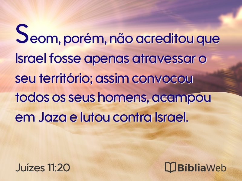 Juízes 11:20 em imagem para compartilhar
