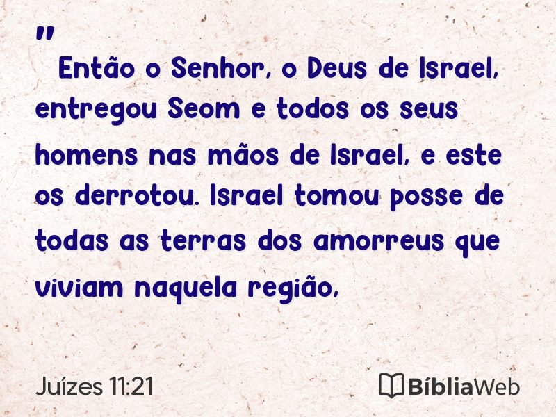 Juízes 11:21 em imagem para compartilhar
