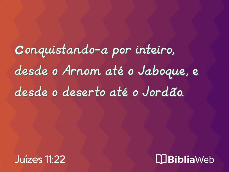 Juízes 11:22 em imagem para compartilhar