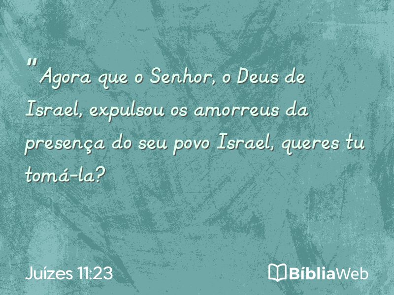 Juízes 11:23 em imagem para compartilhar