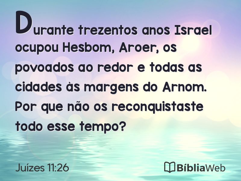 Juízes 11:26 em imagem para compartilhar