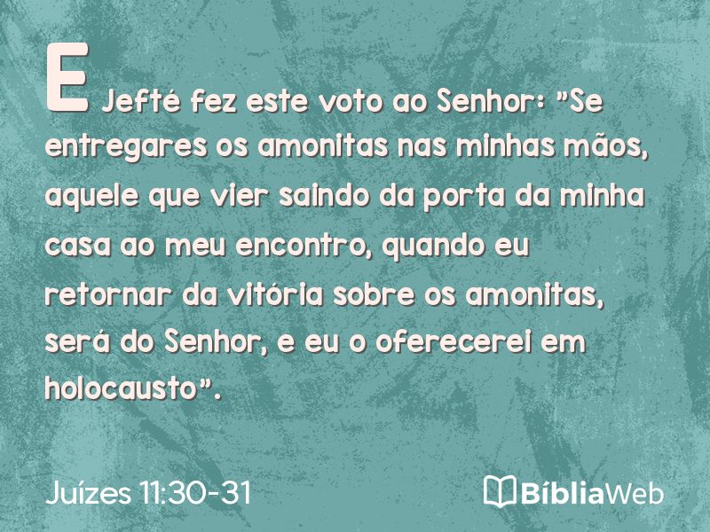 Juízes 11:30-31 em imagem para compartilhar