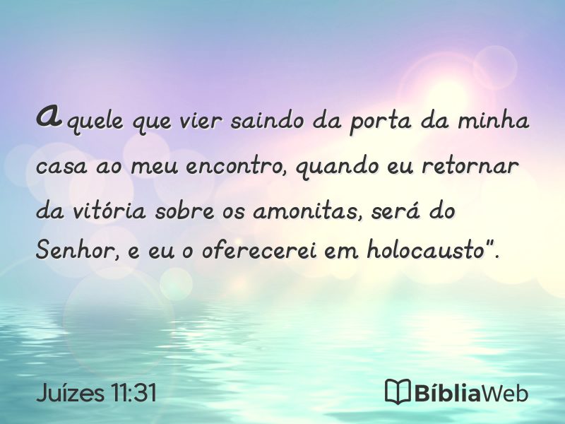 Juízes 11:31 em imagem para compartilhar