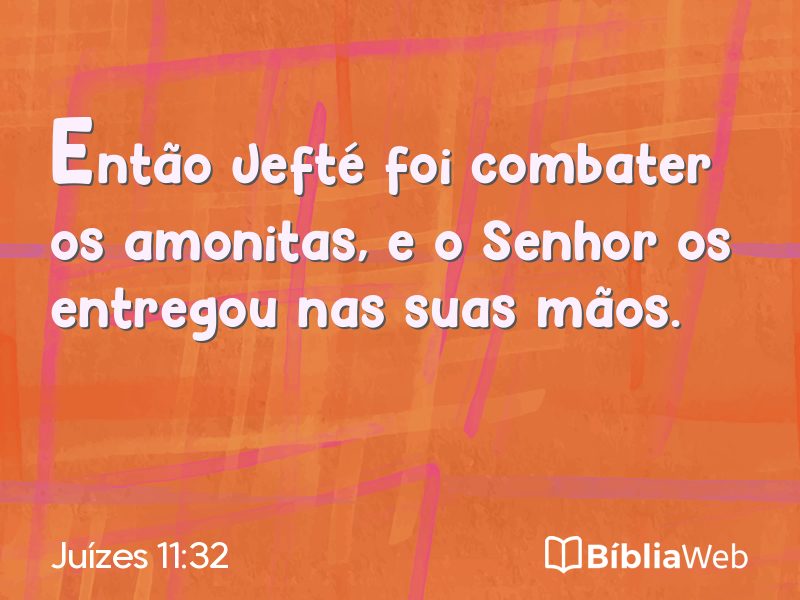 Juízes 11:32 em imagem para compartilhar