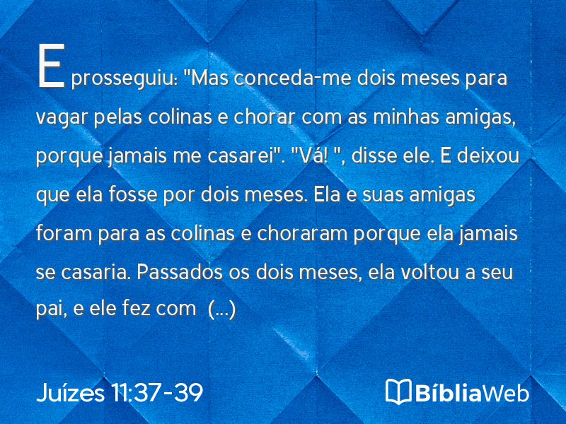 Juízes 11:37-39 em imagem para compartilhar