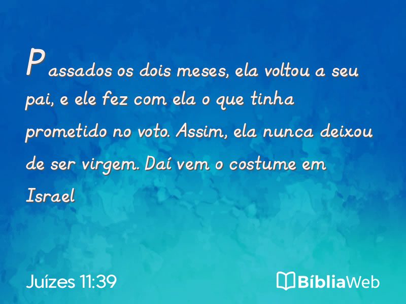 Juízes 11:39 em imagem para compartilhar